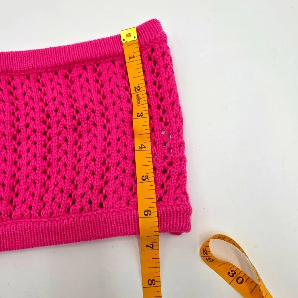 MISA Los Angeles Flamingo Pink Crochet 2 Piece Set NWT - Picture 12 of 16